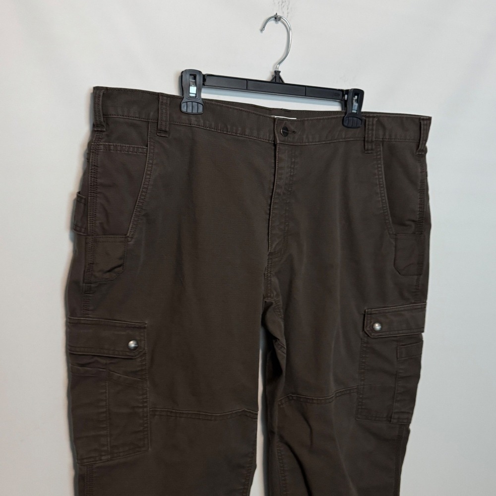 Carhartt Ripstop Cargo Pants Mens 42x30 Brown Coffee Rugged Flex Work BN5461 - Picture 2 of 11